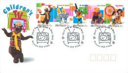 1999  ChildrenS TV   Strip Of 5 - FDC