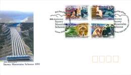 1999  Snowy Mountains Scheme: Hydroelectric Power, Irrigation Block Of 4 Se-tenant - Primo Giorno D'emissione (FDC)