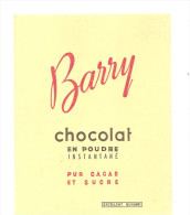 Buvard Barry Chocolat En Poudre Instantané Pur Cacao Et Sucre - Cocoa & Chocolat