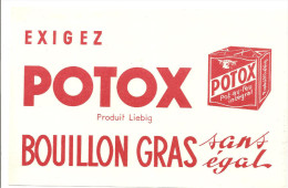 Buvard POTOX Exigez Potoz Produit Liebig Bouillon Gras Sans égal - Sopas & Salsas
