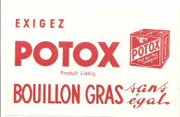 Buvard POTOX Exigez Potoz Produit Liebig Bouillon Gras Sans égal - Potages & Sauces