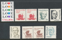 Delcampe - USA 1984 Mint Set Of Definitive Stamps And Postal Stationary. Please Read The Description And Look At The Pictures! - Volledige Jaargang