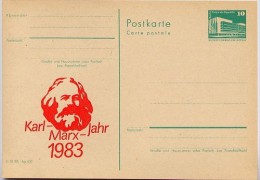 KARL-MARX-JAHR DRESDEN DDR P84-8-83 C19 Postkarte Zudruck 1983 - Karl Marx