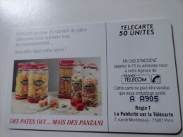 RARE : SURNUMEROTATION SUR IMPÄCT  PANZANI 2 BOUQUETS & HOMARDS (USED CARD)  AA905 - Variétés