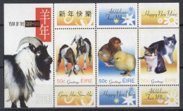 Ireland - 2003 Year Of The Sheep Block MNH__(TH-13936) - Hojas Y Bloques