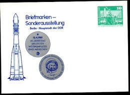 YURI GAGARIN Berlin 1981 East German Private Postal Card PP16 D2/008a  NGK 4,00 € - Otros & Sin Clasificación