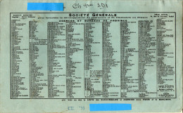 CHEQUIER  SOCIETE GENERALE  Gisors  SEPTEMBRE 1913 - Cheques & Traverler's Cheques