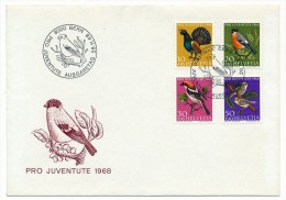 SUISSE - 3 FDC - OISEAUX - Pro Juventute 1968 / 1969 / 1970 - Sonstige & Ohne Zuordnung