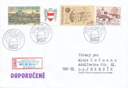 Czech Rep. / Occasional R- Label (2000/03) 601 00 Brno 1: Nationwide Stamp Exhibition; Postmark: Bus Post (I8544) - Bus