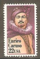 USA 1987 Enrico Caruso Stamp Sc#2250 Performing Arts Series Operatic Tenor Music - Sänger