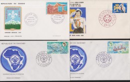 DAHOMEY+CONGO+JAPON  FDC  SCOUTISME      Réf  8976 - Cartas & Documentos