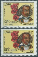 Variété : N° 3491 Delgrès Visage Brun Au Lieu De Brun-rouge + Normal ** - Unused Stamps