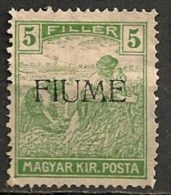 Timbres - Italie - 2 ème Guerre Mond. (Italie) - Fiume - 1918 - 5 Filler - - Fiume & Kupa