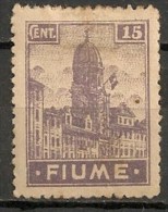 Timbres - Italie - 2 ème Guerre Mond. (Italie) - Fiume - 1919 - 15 Cent. - - Fiume & Kupa