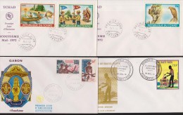 TCHAD+HAUTE VOLTA+GABON  FDC  SCOUTISME      Réf  8983 - Storia Postale