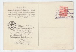 Austria FIS WORLD CUP OLYMPIC GAMES POSTCARD 1936 - Verano 1936: Berlin