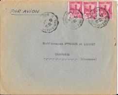 Lettre Tunisie Convoyeur Tunis à El Aouina Avion 1942 - Lettres & Documents