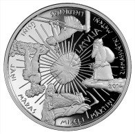 5 EURO 2014 Latvia Silver Coin The Year Round ; Sun Feast Christmas Time Proof - Letland