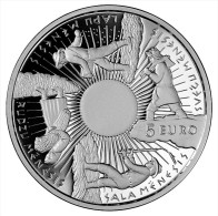 NEU 5 Euro Silber Silver Lettland 2014 Jährig;Sonnenfest / Weihnachtszeit PROOF - Lettonie