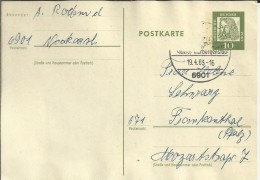 ALEMANIA ENTERO POSTAL 1963 DURERO ARTE PINTURA - Postkaarten - Gebruikt