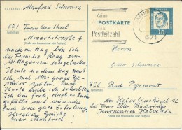 ALEMANIA ENTERO POSTAL 1963 LUTERO LUTHER FRANKENTAHL - Cartes Postales - Oblitérées
