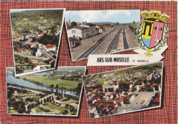 12759# ARS SUR MOSELLE QUARTIER DU TEMPLE ARCHES ROMAINES LA GARE LE CENTRE 1970 MOSELLE - Ars Sur Moselle