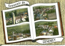 N°40861 GF -cpsm Souvenir De Gendrey -multivues- - Gendrey
