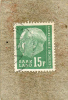 SARRE : Pésident Heuss - Used Stamps