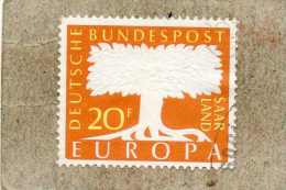 SARRE : EUROPA : Arbre Stylisé - Used Stamps