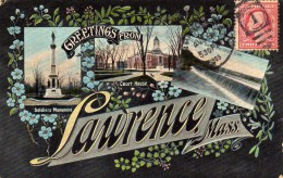 Greeting From Lawrence Mass. - Mason Bros & Co  Boston  - Printed In Gremany - Lawrence