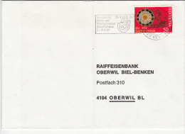 6845- ZURICH PHILATELIC EXHIBITION, SAINT IMIER ANNIVERSARY, STAMP ON COVER, 1984, SWITZERLAND - Lettres & Documents