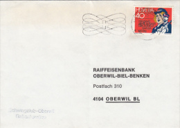 6864- SALVATION ARMY ANNIVERSARY, STAMPS ON COVER, 1983, SWITZERLAND - Lettres & Documents