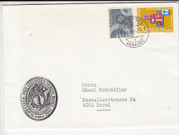 6867- EUROPA CEPT, GEAR, EFTA ORGANIZATION, STAMPS ON COVER, 1984, SWITZERLAND - Covers & Documents