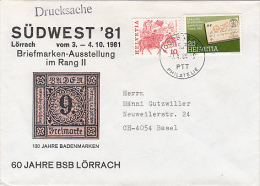 6871- ZURICH PHILATELIC EXHIBITION, SECHSELAUTEN FEST, STAMPS ON COVER, 1984, SWITZERLAND - Brieven En Documenten