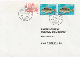 6882- FISH, SECHSELAUTEN FEST, STAMP ON COVER, 1984, SWITZERLAND - Brieven En Documenten