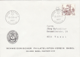 6889- SOLOTHURN CARNIVAL, STAMP ON COVER, 1985, SWITZERLAND - Lettres & Documents