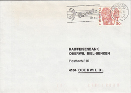 6890- LAUPEN NEW YEAR'S CUSTOM, STAMP ON COVER, 1985, SWITZERLAND - Covers & Documents