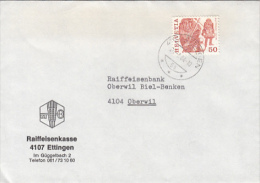 6893- LAUPEN NEW YEAR'S CUSTOM, STAMP ON COVER, 1984, SWITZERLAND - Covers & Documents