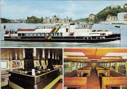 6978- POSTCARD, PASSAU- RIVER BANKS, HOHE NAU PASSENGERS SHIP, INTERIOR - Passau