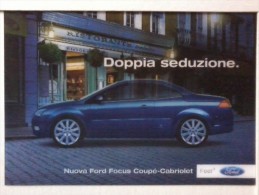 Cartolina -  Nuova Ford Focus Coupè-Cabriolet. ( Due Immagini In Una.) - Motorcycle Sport