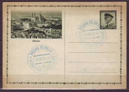 Entier Sur CP De  PRAHA 10 HRAD   Le 6 VII 1935   Avec Ecriture Au Verso - Postkaarten