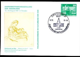 REMBRANDT Exposition Dresden 1981 East German STO Postal Card PP16 D2/020 NGK 4,00 € - Rembrandt