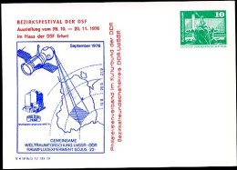 SPACE RESEARCH SOYUZ-22 Erfurt 1976 East German STO Postal Card PP16 D2/023b NGK 3,00 € - Otros & Sin Clasificación