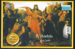 Hungary 2005. Konig II. Andras Commemorative Sheet Special Catalogue Number: 2005/40. - Hojas Conmemorativas