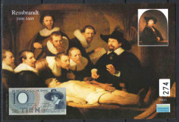 Hungary 2006. Rembrandt Paintings Commemorative Sheet Special Catalogue Number: 2006/27. - Commemorative Sheets