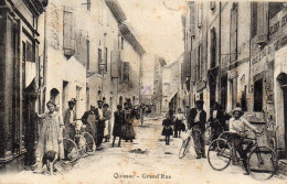 QUISSAC. Grand Rue. (inscription Menuisier ébéniste Enfants, Vélos, Chien, Animation). - Quissac