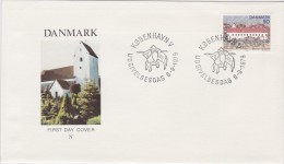 ARCHITECTURE - ORSLEV MONASTERY - DENMARK 1979 FDC  RELIGION  Slania Engraved Stamp - Abbayes & Monastères