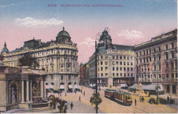 AK Wien - Albrechtplatz - Mozartdenkmal  (9838) - Ringstrasse