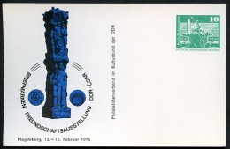 DDR PP16 D2/041 Privat-Postkarte STELE VÖLKERFREUNDSCHAFT Magdeburg 1976  NGK 3,00 € - Cartoline Private - Nuovi