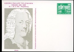 DDR PP16 D2/044 Privat-Postkarte TELEMANN Magdeburg 1981  NGK 4,00 € - Private Postcards - Mint